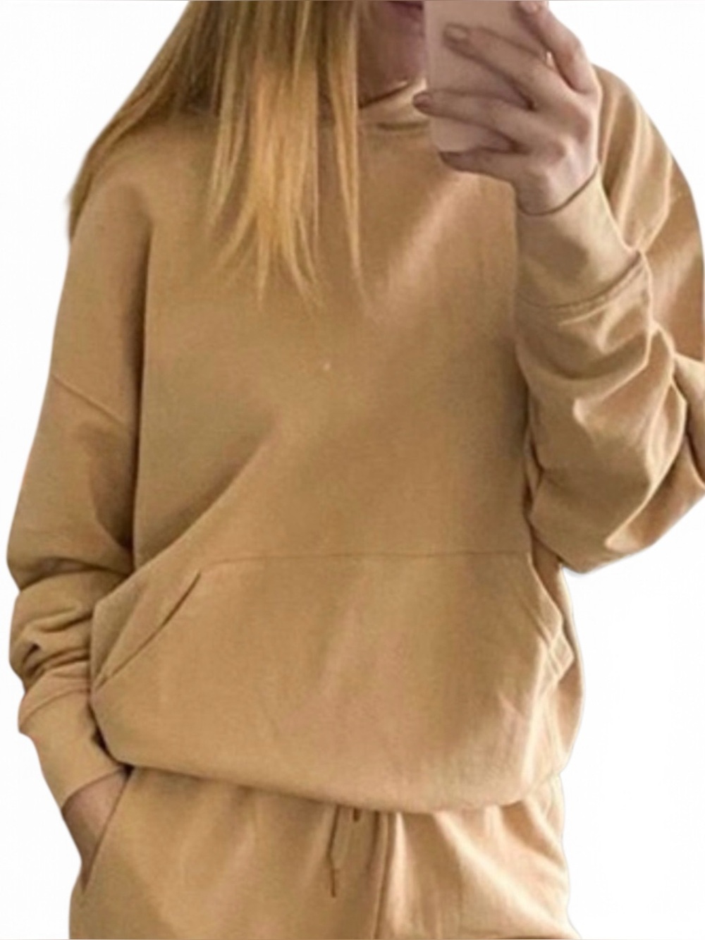 NEW WeWoreWhat Oversized Hoodie Tan Size X-Large NWT